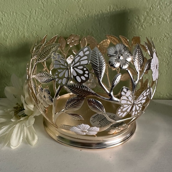 Bath & Body Works Accents New Bbw 3 Wick Butterfly Candle Holder